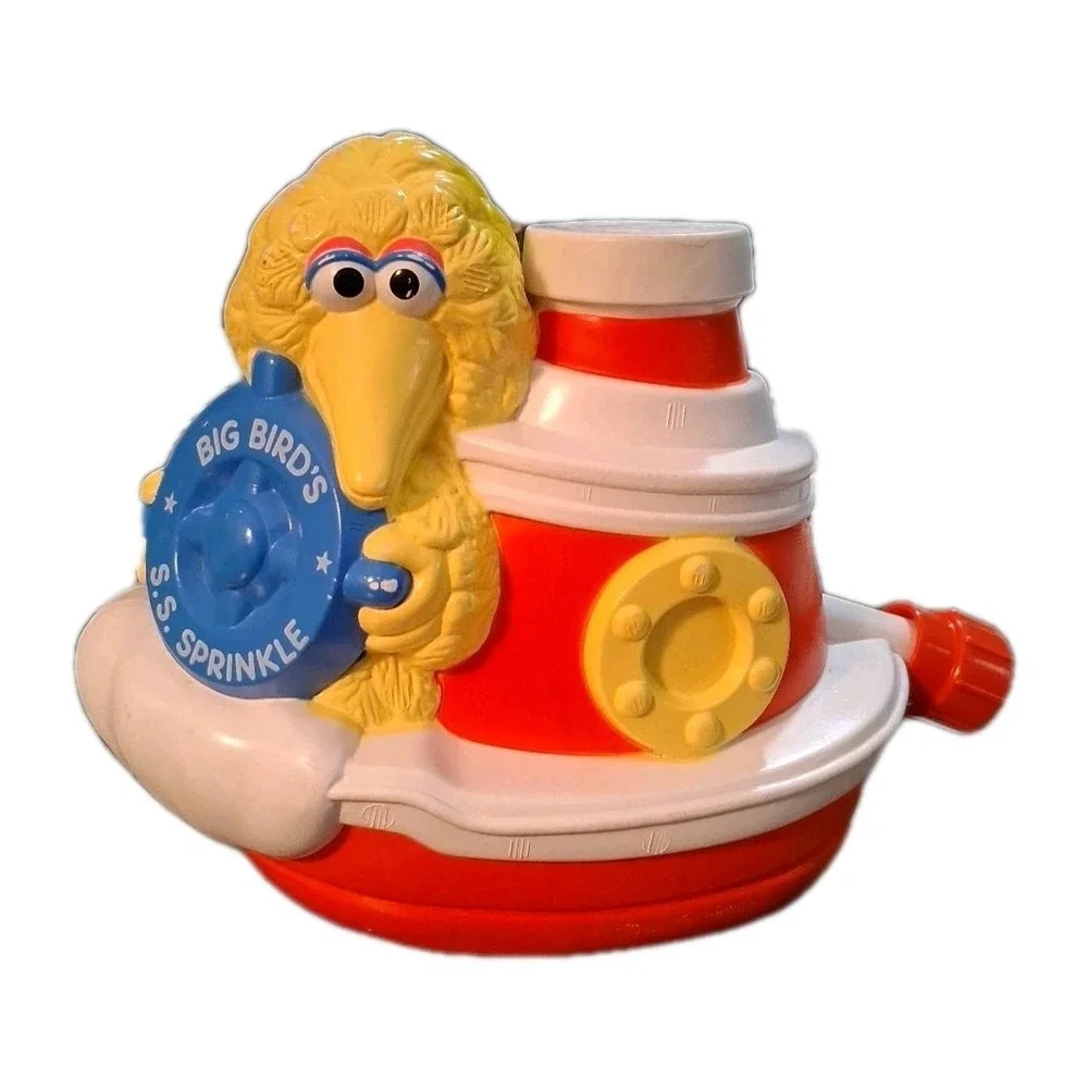 Vintage Hasbro 1983 Big Bird's S.S. Sprinkle Kids Water Sprinkler Muppets READ